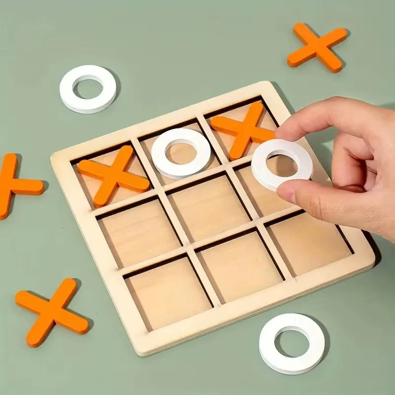 Montessori Play Game Wooden Toy Mini Chess Interaction Puzzle Training Brain Learing Early Educational Toys for Children Kids